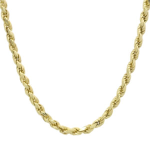 9ct Yellow Gold Rope Chain 26&#8243; 4mm