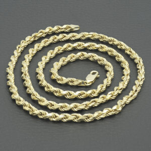 9ct Yellow Gold Rope Chain 24&#8243; 4mm