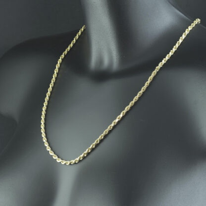9ct Yellow Gold Rope Chain 24" 4mm - Image 3