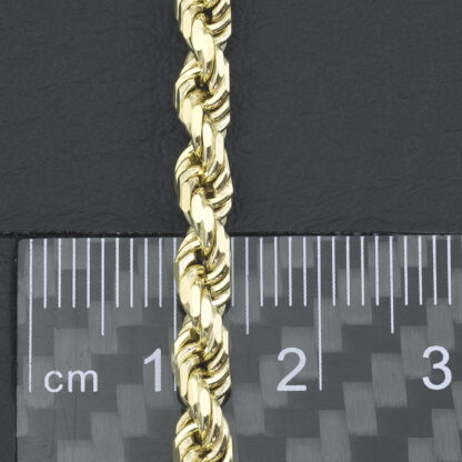 9ct Yellow Gold Rope Chain 24" 4mm - Image 4