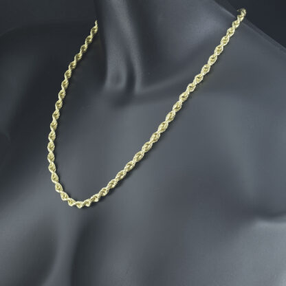 9ct Yellow Gold Rope Chain 22" 5.5mm - Image 4