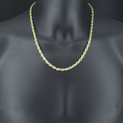 9ct Yellow Gold Rope Chain 22" 5.5mm - Image 3