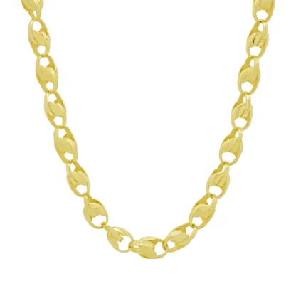 9ct Yellow Gold Tulip Chain 22" 7.5mm