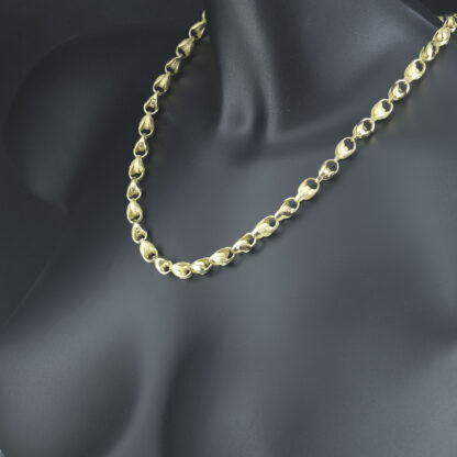 9ct Yellow Gold Tulip Chain 22" 7.5mm - Image 4