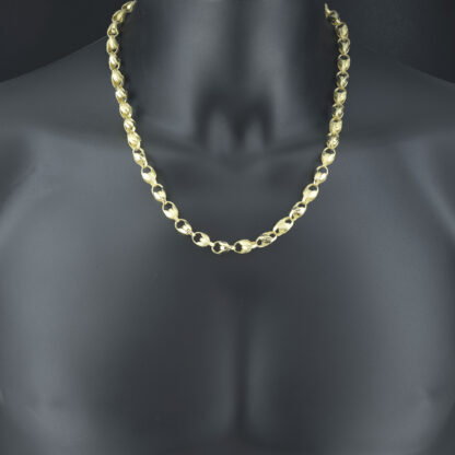 9ct Yellow Gold Tulip Chain 22" 7.5mm - Image 3