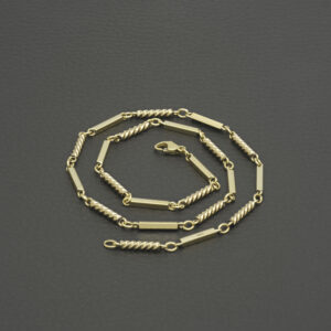 9ct Yellow Gold Fancy Link Chain 15.5&#8243; 2.5mm