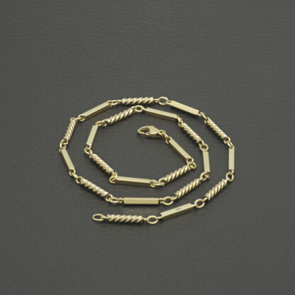 9ct Yellow Gold Fancy Link Chain 15.5" 2.5mm - Image 4