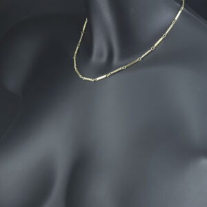 9ct Yellow Gold Fancy Link Chain 15.5&#8243; 2.5mm