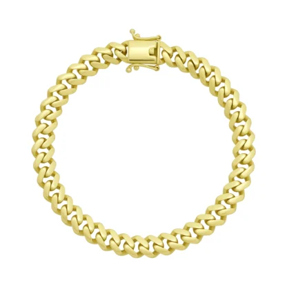 9ct Yellow Gold Cuban Bracelet 8" 7.5mm
