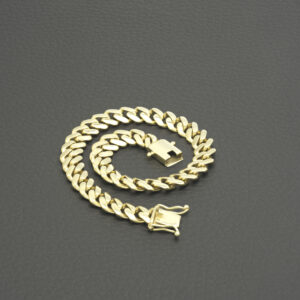 9ct Yellow Gold Cuban Bracelet 8&#8243; 7.5mm