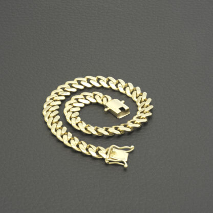 9ct Yellow Gold Cuban Bracelet 8" 7.5mm - Image 4