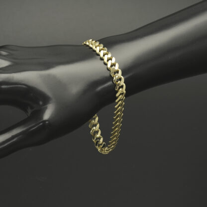 9ct Yellow Gold Cuban Bracelet 8" 7.5mm - Image 3