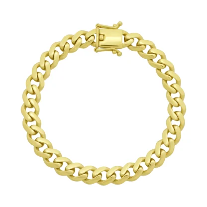 9ct Yellow Gold Cuban Bracelet 7" 7.5mm