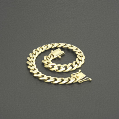 9ct Yellow Gold Cuban Bracelet 7" 7.5mm - Image 4