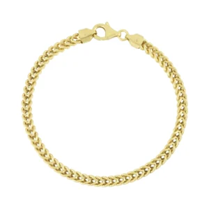 9ct Yellow Gold Franco Bracelet 8&#8243; 4.5mm