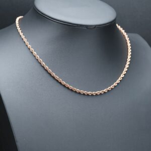 9ct Rose Gold Rope Chain 20″ 4mm