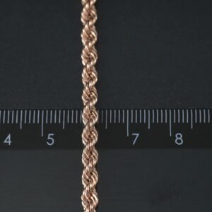 9ct Rose Gold Rope Chain 20″ 4mm