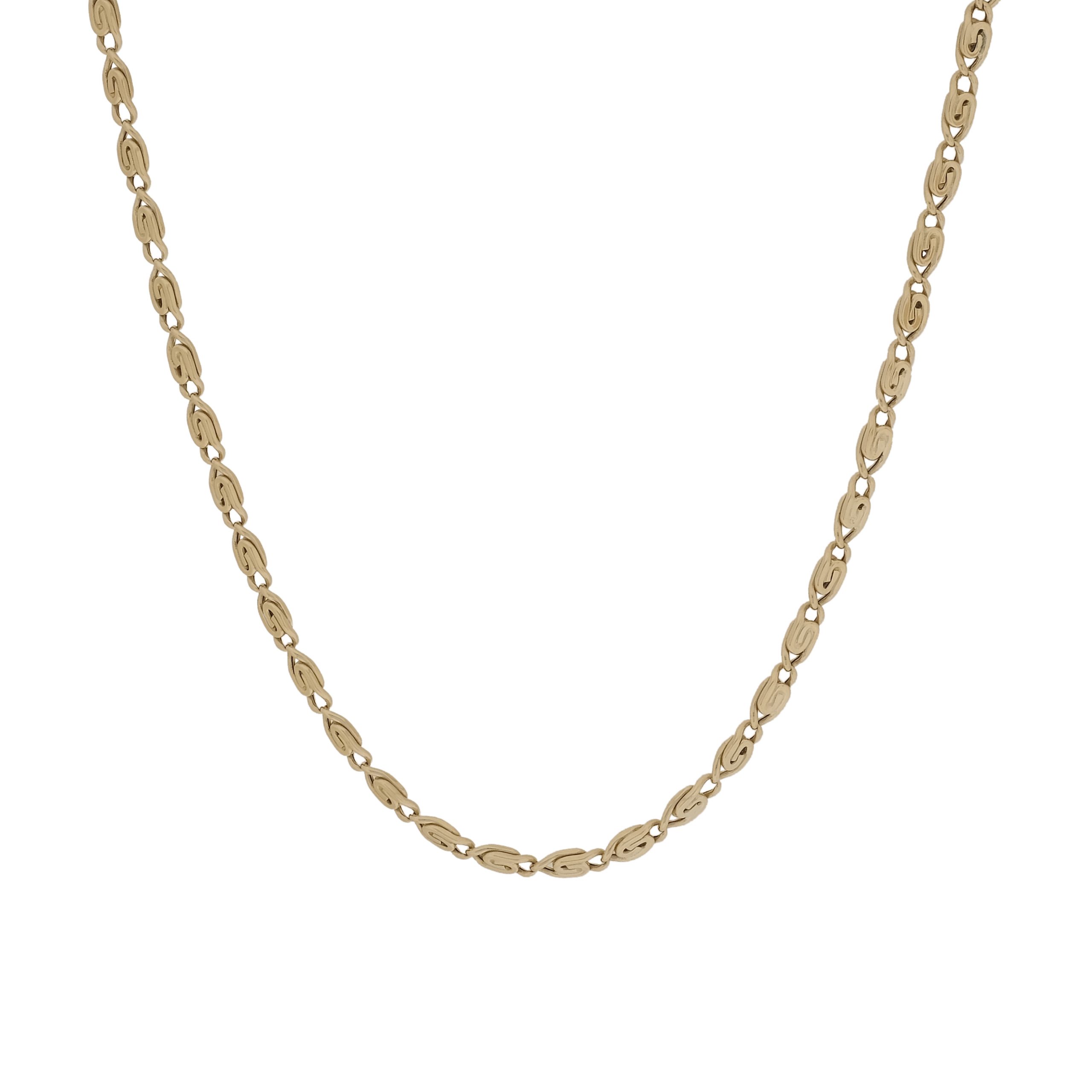 9ct Yellow Gold Fancy Twist Link Necklace 19" 4.7mm