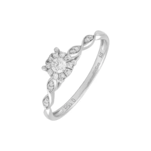 9ct White Gold 0.15ct Diamond Cluster Ring (Copy)