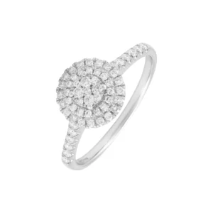 9ct White Gold 0.40ct Diamond Cluster Ring