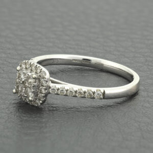 9ct White Gold 0.35ct Diamond Cluster Ring