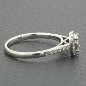 9ct White Gold 0.35ct Diamond Cluster Ring