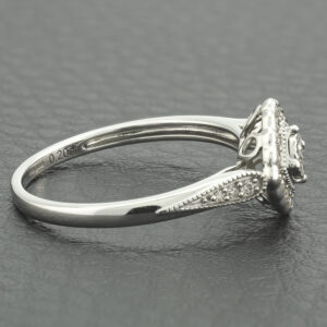 9ct White Gold 0.20ct Diamond Cluster Ring