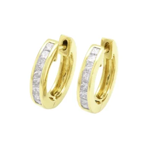 18ct Yellow Gold 0.40ct Diamond Hoop Earrings