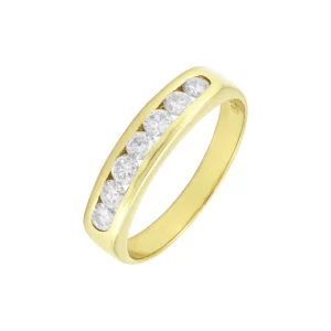 18ct Yellow Gold 0.35ct Diamond Half Eternity Ring