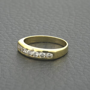 18ct Yellow Gold 0.35ct Diamond Half Eternity Ring