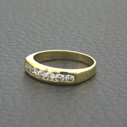 18ct Yellow Gold 0.35ct Diamond Half Eternity Ring - Image 3