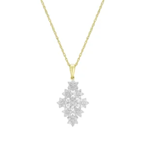 9ct Yellow Gold 0.75ct Diamond Necklace 18&#8243;