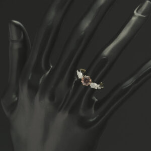 18ct Yellow Gold Pink Tourmaline And Diamond Ring