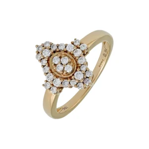 18ct Rose Gold 0.25ct Diamond Cluster Ring