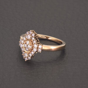 18ct Rose Gold 0.25ct Diamond Cluster Ring