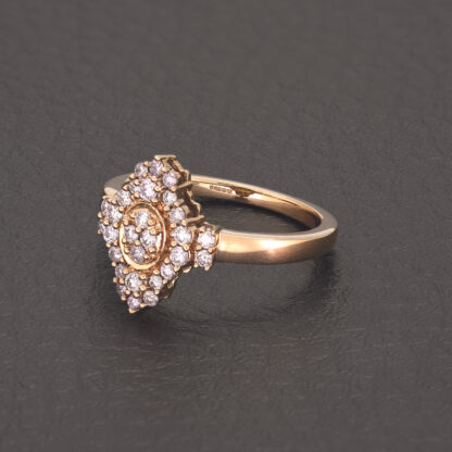 18ct Rose Gold 0.25ct Diamond Cluster Ring - Image 3