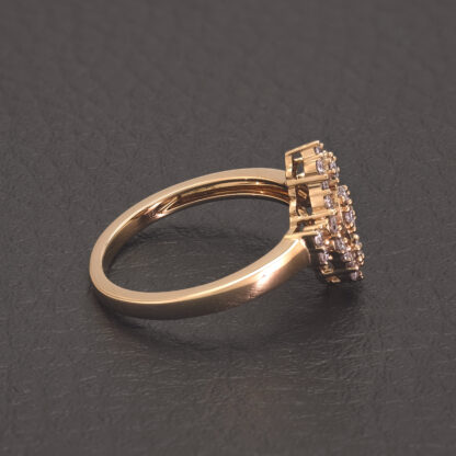 18ct Rose Gold 0.25ct Diamond Cluster Ring - Image 4