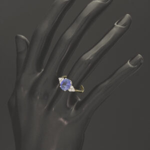 18ct Yellow Gold 0.20ct Diamond And 1.80ct Tanzanite Ring