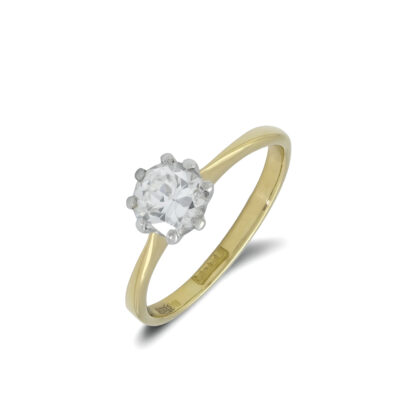 18ct Yellow Gold Single Stone 0.50ct Diamond Ring