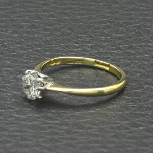 18ct Yellow Gold Single Stone 0.50ct Diamond Ring
