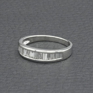 Platinum 0.50ct Baguette Diamond Ring