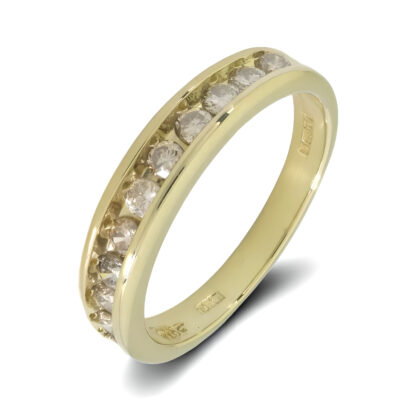 18ct Yellow Gold 0.30ct Diamond Half Eternity Ring