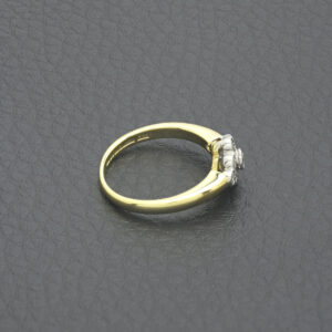 18ct Yellow Gold 0.20ct Diamond Cluster Ring