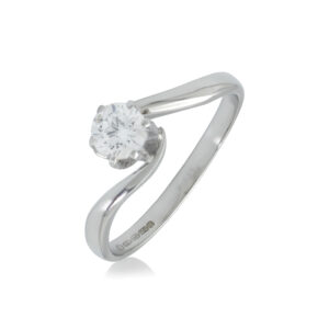 18ct White Gold 0.41ct Diamond Solitaire Ring