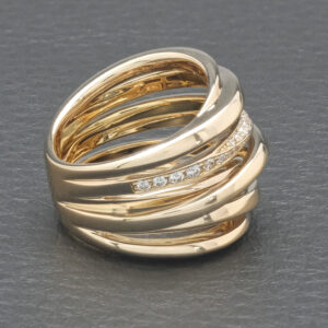 18ct Rose Gold 0.20ct Diamond Crossover Ring