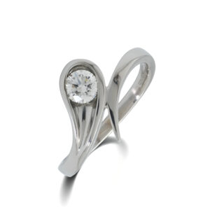 18ct White Gold 0.28ct Diamond Fancy Ring