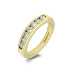 18ct Yellow Gold 0.50ct Diamond 7 Stone Eternity Ring