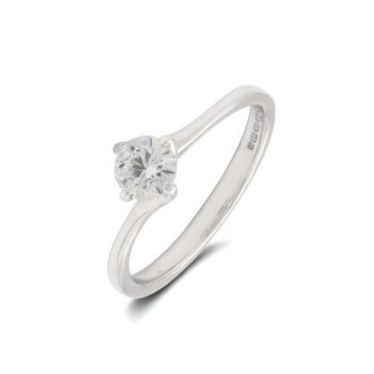 18ct White Gold 0.39ct Diamond Solitaire Ring