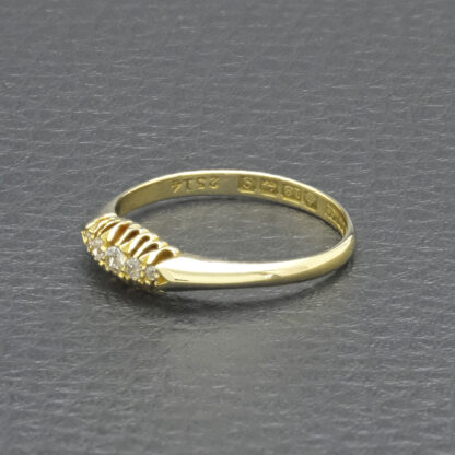 18ct Yellow Gold Five Stone 0.12ct Victorian Diamond Ring - Image 2