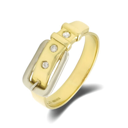 18ct Yellow Gold 0.50ct Diamond Buckle Ring